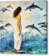 Dolphin Bay Canvas Print