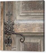 Door Latch To An Historic Spanish Mission Canvas Print