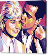 Doris Day And James Garner Canvas Print