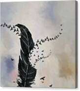 Feather Crows Canvas Print