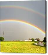 Double Rainbow Canvas Print