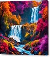 Double Waterfall Canvas Print