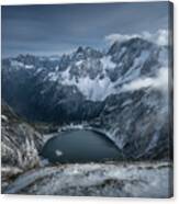 Doubtful Lake By Winter Canvas Print