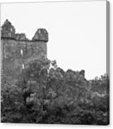 Doune Castle Bw Canvas Print