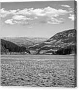 Dove Stone Reservoir-monochrome Canvas Print