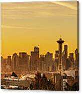 Downtown Seattle Sunrise Panaroma Canvas Print