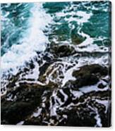 Dramatic Ocean Waves Landscape Aerial Drone View. Canvas Print