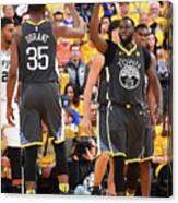 Draymond Green And Kevin Durant Canvas Print