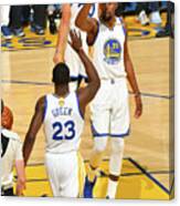 Draymond Green And Kevin Durant Canvas Print