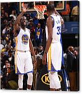 Draymond Green And Kevin Durant Canvas Print