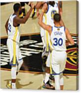 Draymond Green, Stephen Curry, And Kevin Durant Canvas Print