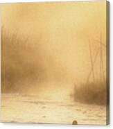 Ducks On A Foggy Morning #2 Canvas Print