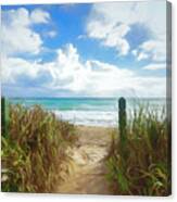 Dune Clouds Over The Ocean Painting Canvas Print