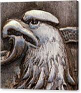 Eagle Head With Banner Canvas Print