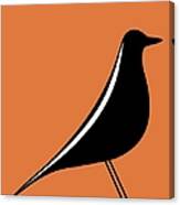 Eames House Bird On Orange Canvas Print