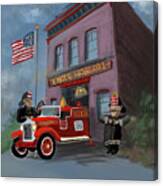 Early Fire Station Canvas Print