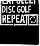 Eat Sleep Disc Golf Canvas Print
