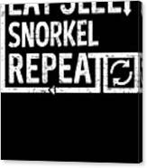 Eat Sleep Snorkel Canvas Print