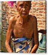Elderly Woman From Laos Canvas Print
