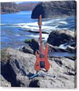 Electric Guitar River Side 7 Canvas Print