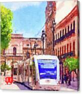 Electric Tram Seville, Spain Canvas Print