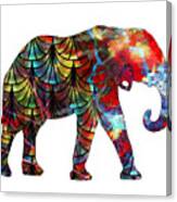 Elephant Silhouette 2 Canvas Print