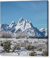 Elk Ranch Flats Winter Tetons Canvas Print