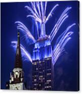 Empire State Building Fireworks Canvas Print