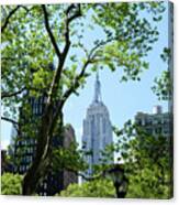 Empire State Building From Bryant Park Canvas Print