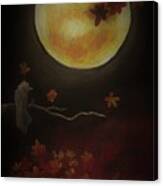 Moonlit Autumn Night Canvas Print