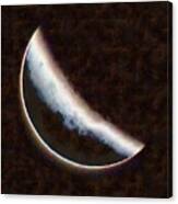 End Of A Lunar Eclipse Canvas Print