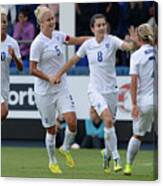 England V Sweden: Women's International Friendly Canvas Print