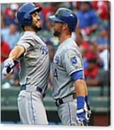 Eric Hosmer And Alex Gordon Canvas Print