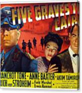 Erich Von Stroheim In Five Graves To Cairo -1943-, Directed By Billy Wilder. Canvas Print