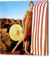 Evelyn Tripp With A Sally Victor Hat Canvas Print
