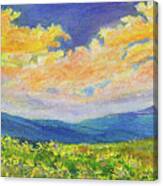 Evening View Of The Blue Ridge Canvas Print