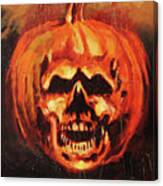 Evil Pumpkin Halloween Ii Canvas Print