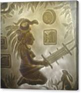 Exchel, Mayan Moon Goddess Canvas Print