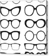 Eyeglasses Icons Canvas Print