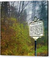 Fairfax Stone Historic Sign Canvas Print