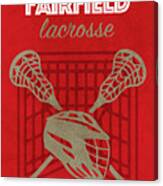 Fairfield University College Lacrosse Sports Vintage Poster Canvas Print