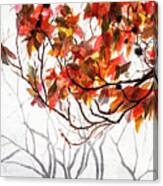 Fall Leaves - Watercolor Art Canvas Print