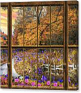 Fall Window View Canvas Print