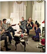 Family Christmas Get-together Canvas Print