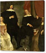 Family Portrait With The Signing Of A Marriage Contract Canvas Print