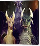 Fantasy Dragon Trio Canvas Print
