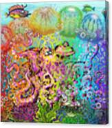 Fantasy Rainbow Tentacles Canvas Print