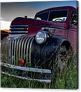 Farm Truck At Sunset #2 Canvas Print