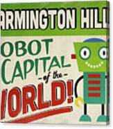 Farmington Hills Michigan Robot Capital Canvas Print