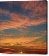 Feather Clouds Sunset Canvas Print